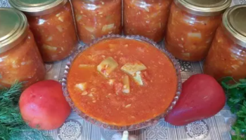 Салат из кабачков в томатном соусе на зиму